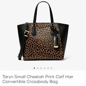 Taryn Small Cheetah Print Calf Hair Convertible Crossbody Bag
